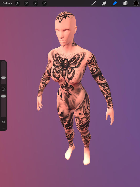 3D Procreate Body Model Pack – Male & Female Full Set (12 Models)