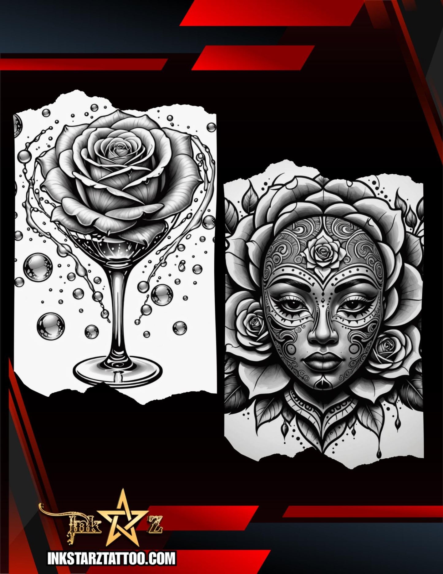 2000+ Rose Procreate Brush Set – Ultimate Floral Tattoo & Digital Art Collection