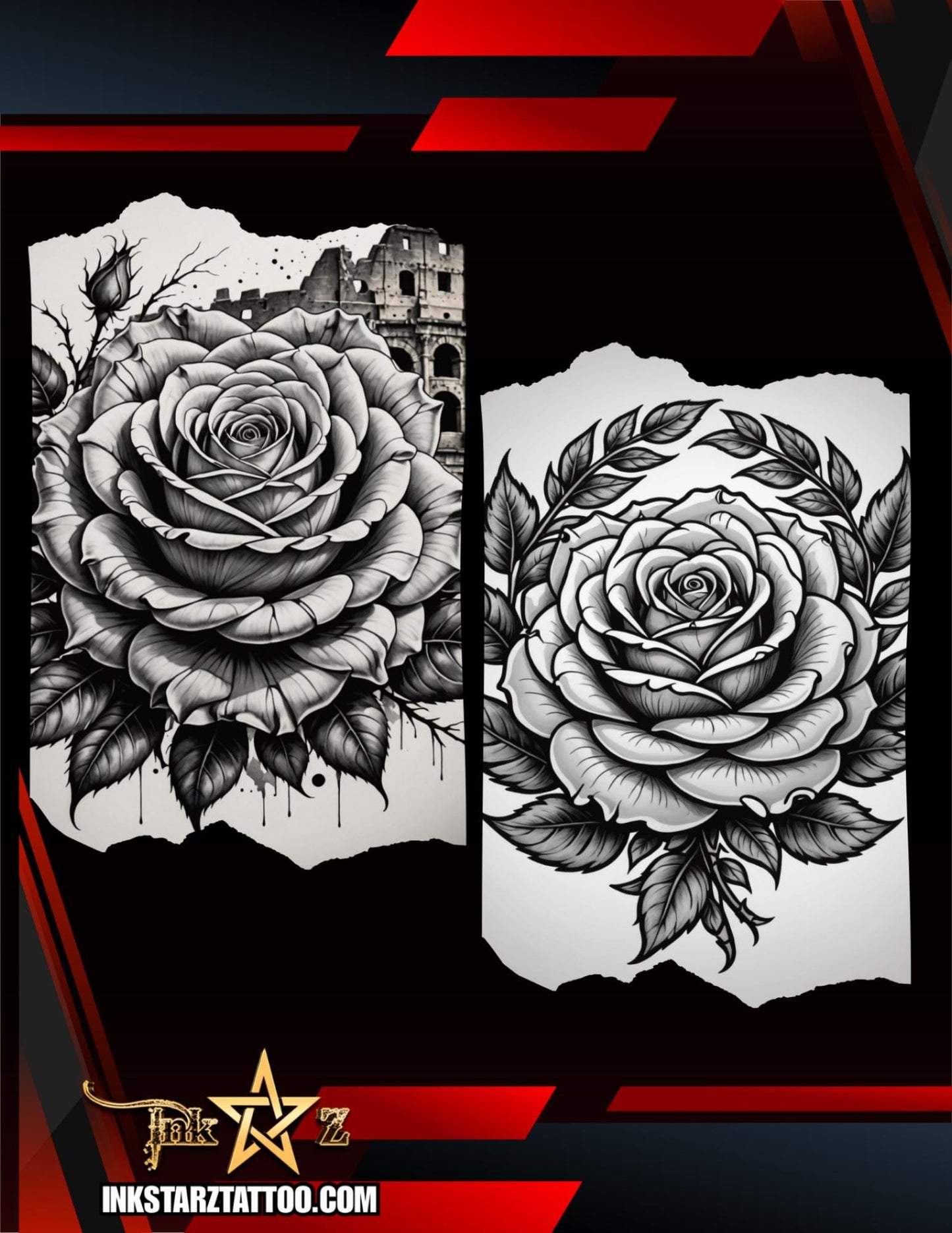2000+ Rose Procreate Brush Set – Ultimate Floral Tattoo & Digital Art Collection