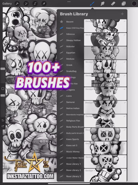 KAWS Chill Guy Procreate Brush Set